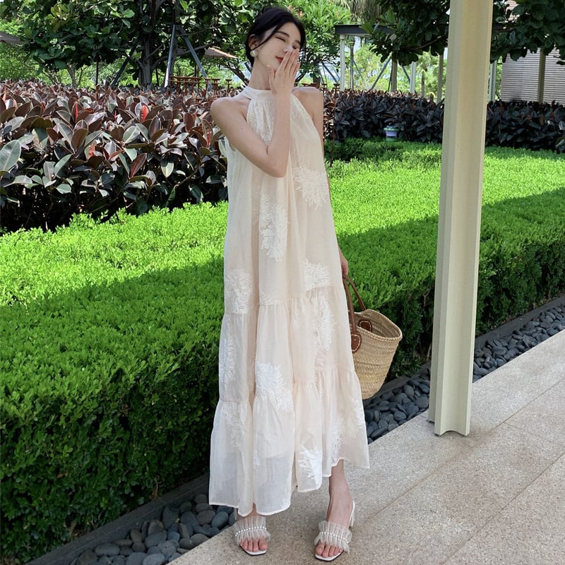 【dress】ノースリーブバックリボンワンピース　M22956