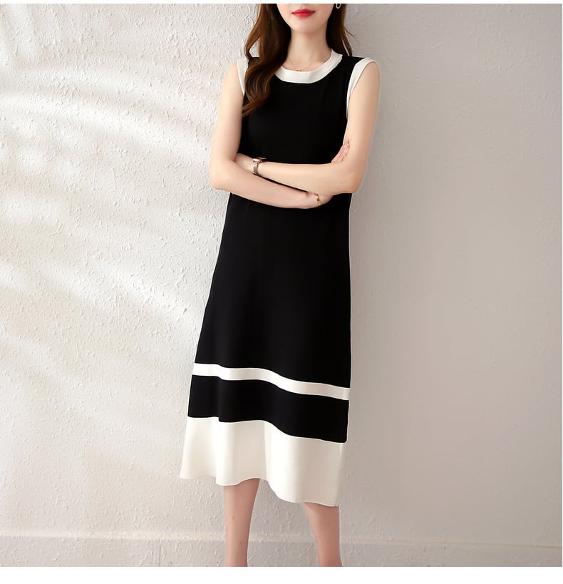 【dress】ノースリーブニットワンピース G21125