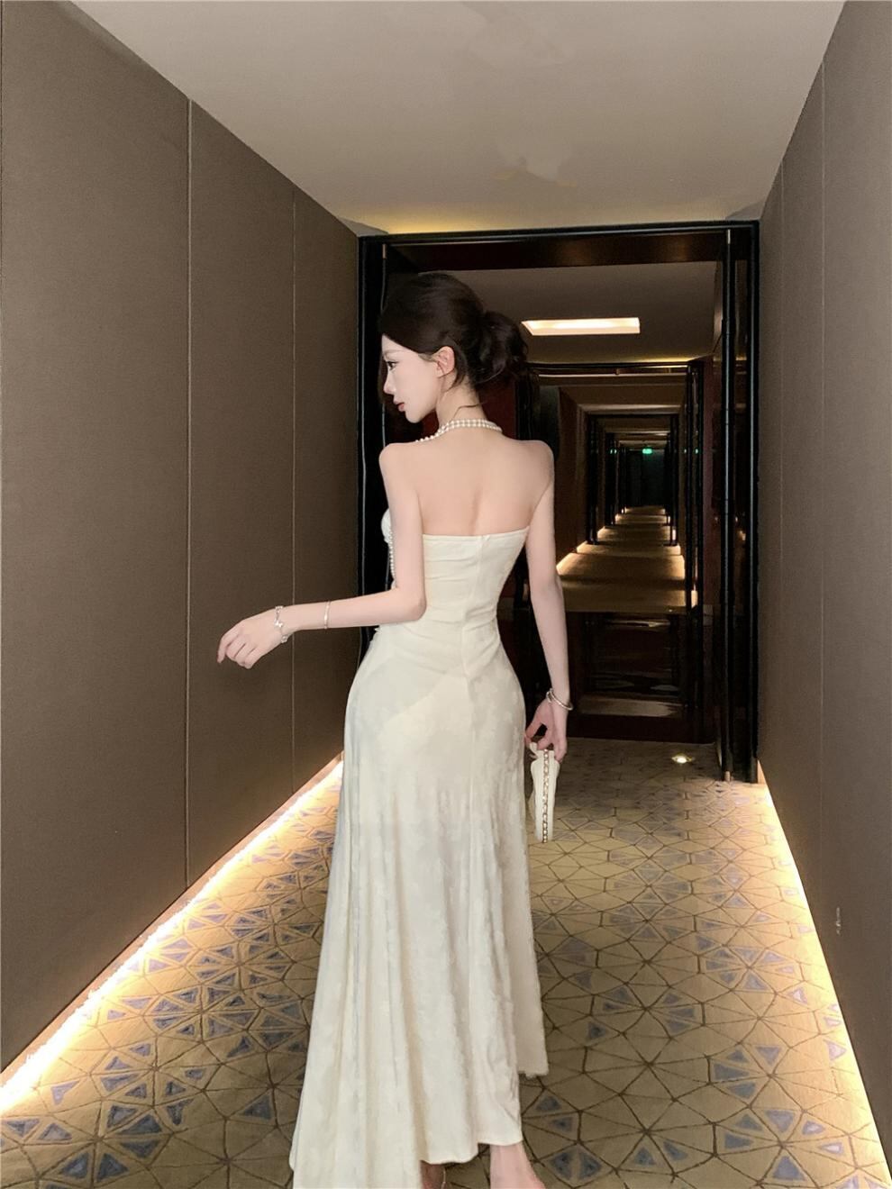 【dress】ロングチューブドレス Q8191