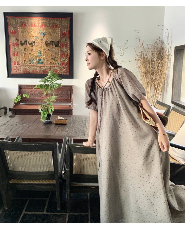 【dress】ドット柄ワンピース　M23929