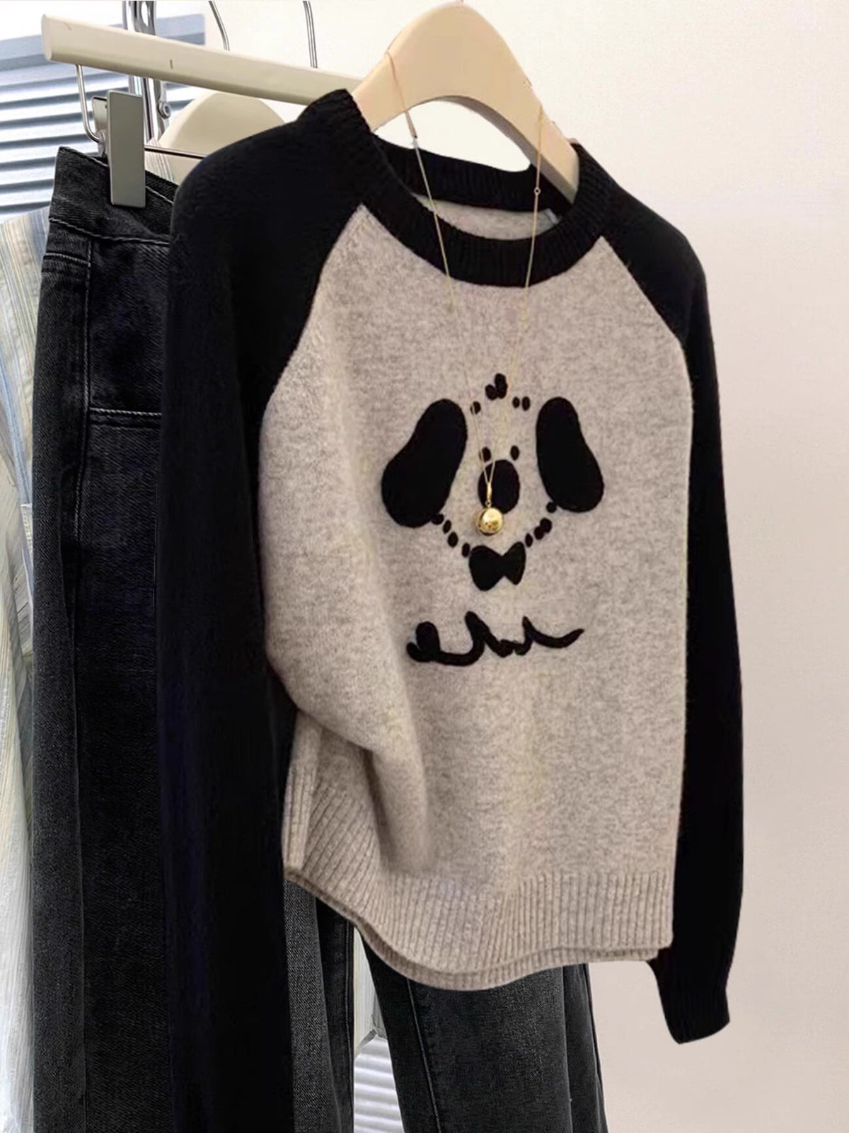 【tops】クルーネックニットセーター　M29304