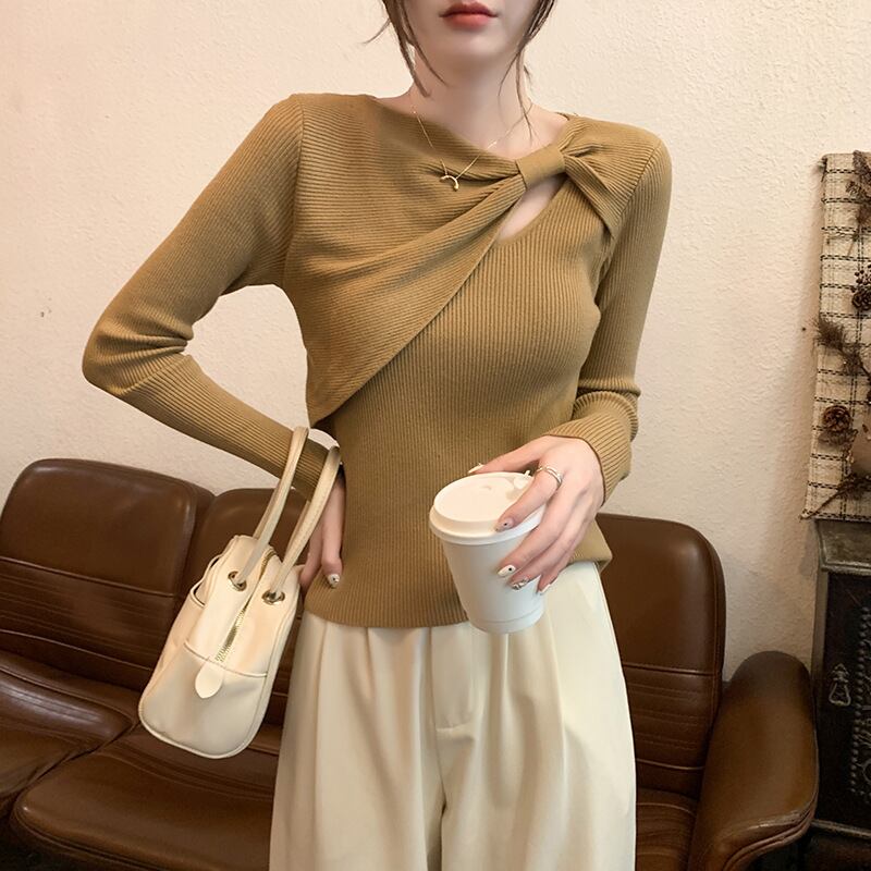 【tops】ニットトップス　M18841