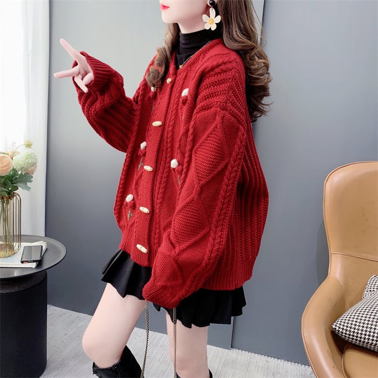【outer】ニットカーデ　M28328