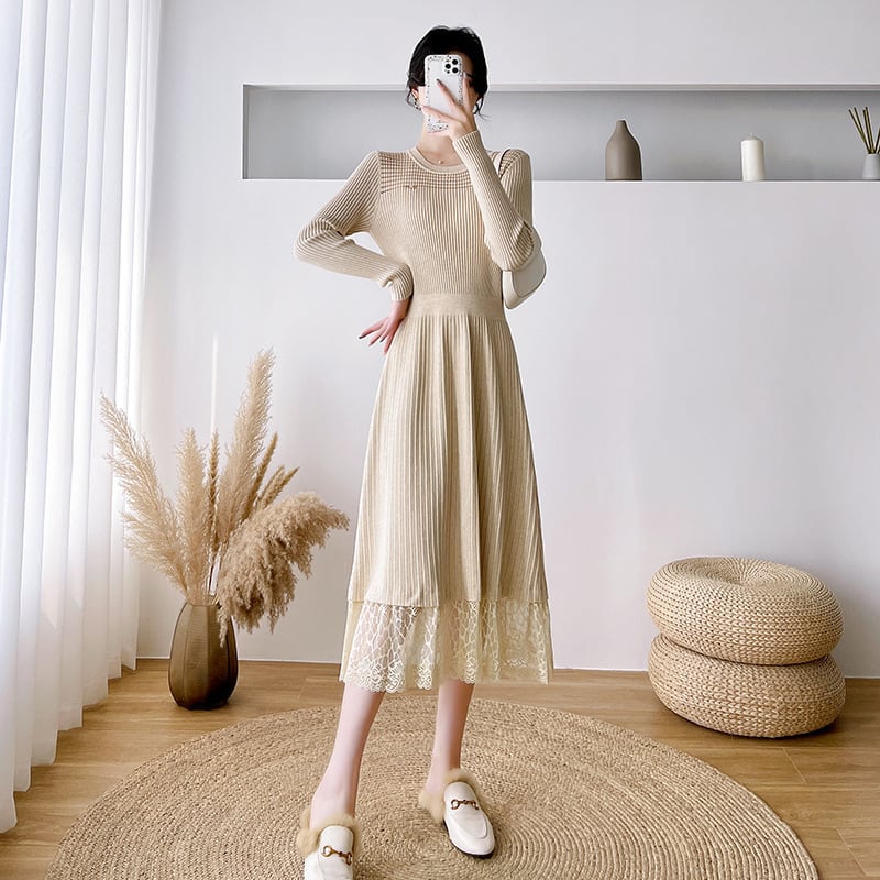 【dress】ドッキングニットワンピース　M27924