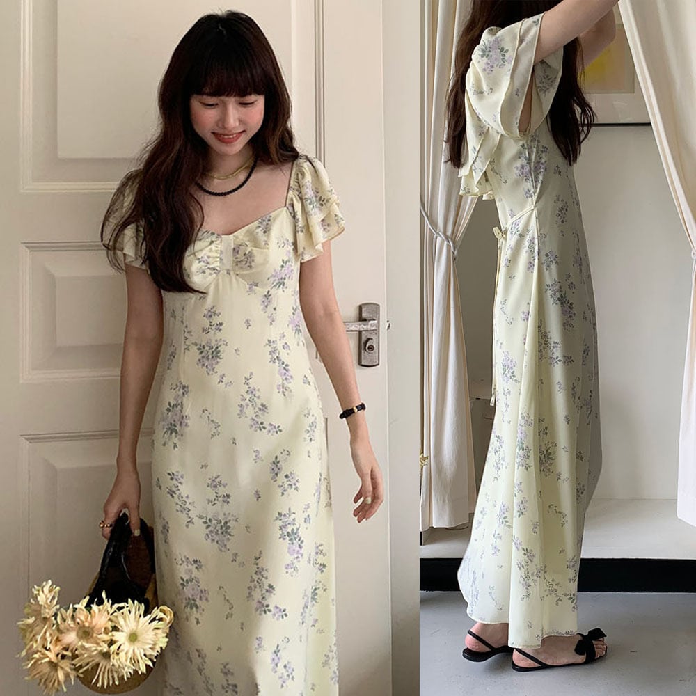 【dress】花柄ワンピース　M25113