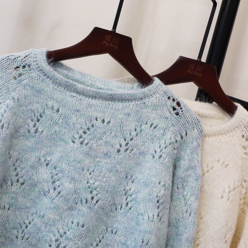 【tops】カットワークニットセーター　M25586