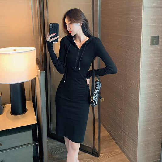 【dress】好感度UP!気質満点レトロデザインファスナーセクシーギャルワンピース G2992