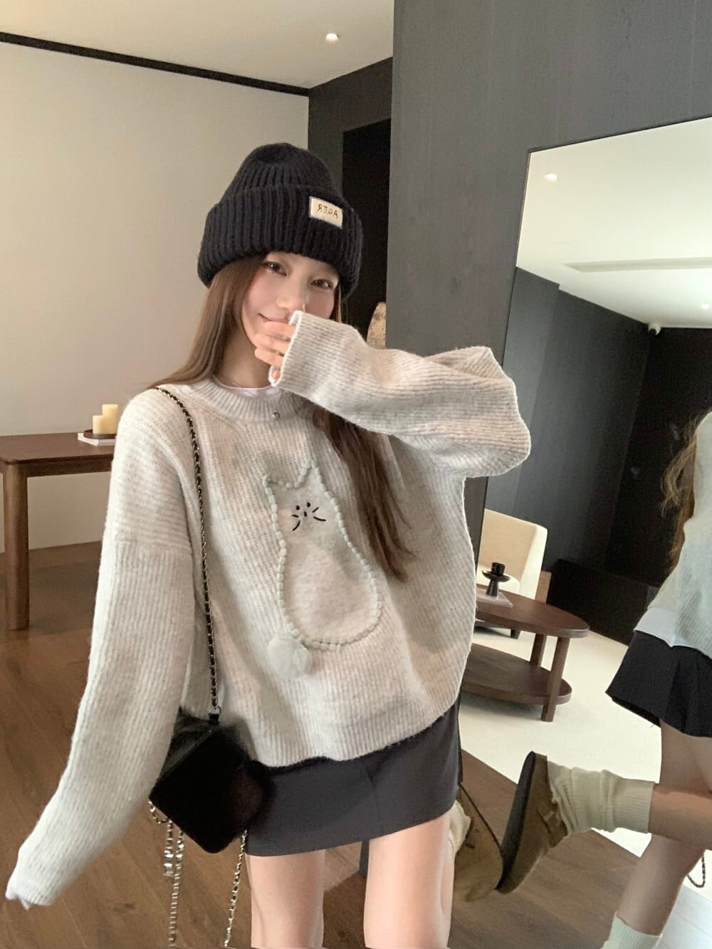 【tops】クルーネックニットセーター　M28833