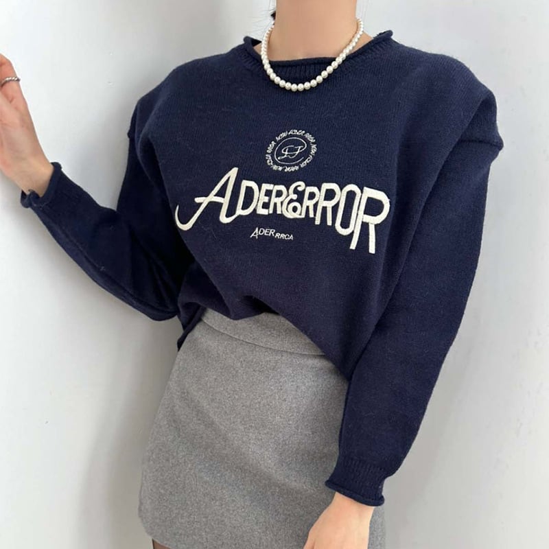 【tops】ラウンドネックニットセーターG19836