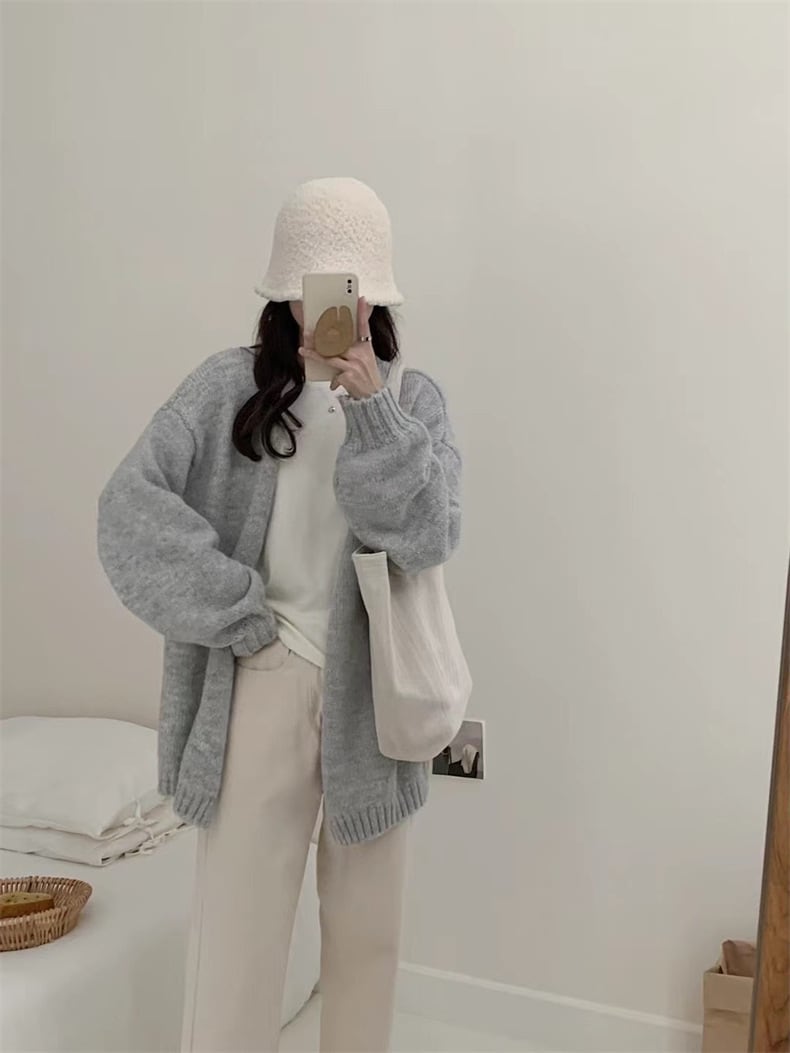【outer】Vネックニットカーデ　M25798