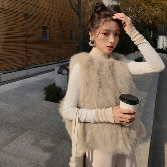 【tops】秋冬新作ノースリーブ無地寒さ対策人気韓国ファッション着回しチョッキF3521