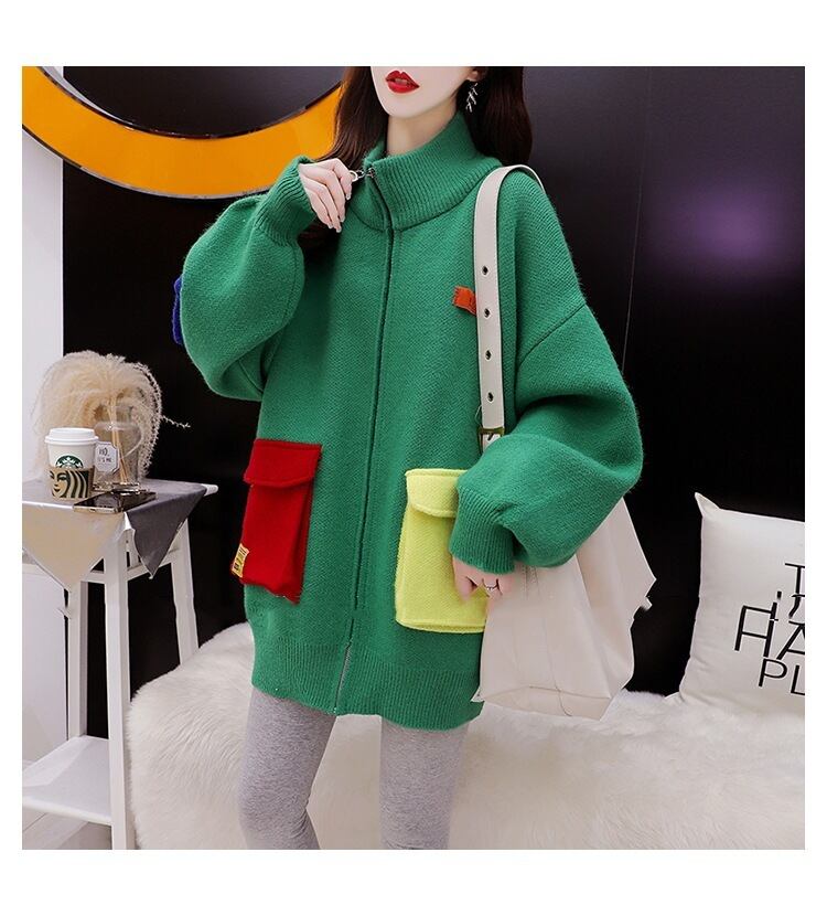 【outer】切り替えニットカーデ　M27843
