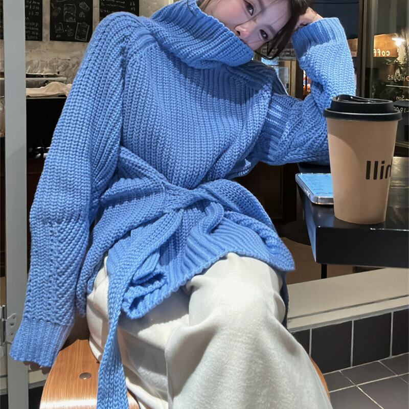 【tops】ハイネックニットセーター　M28565