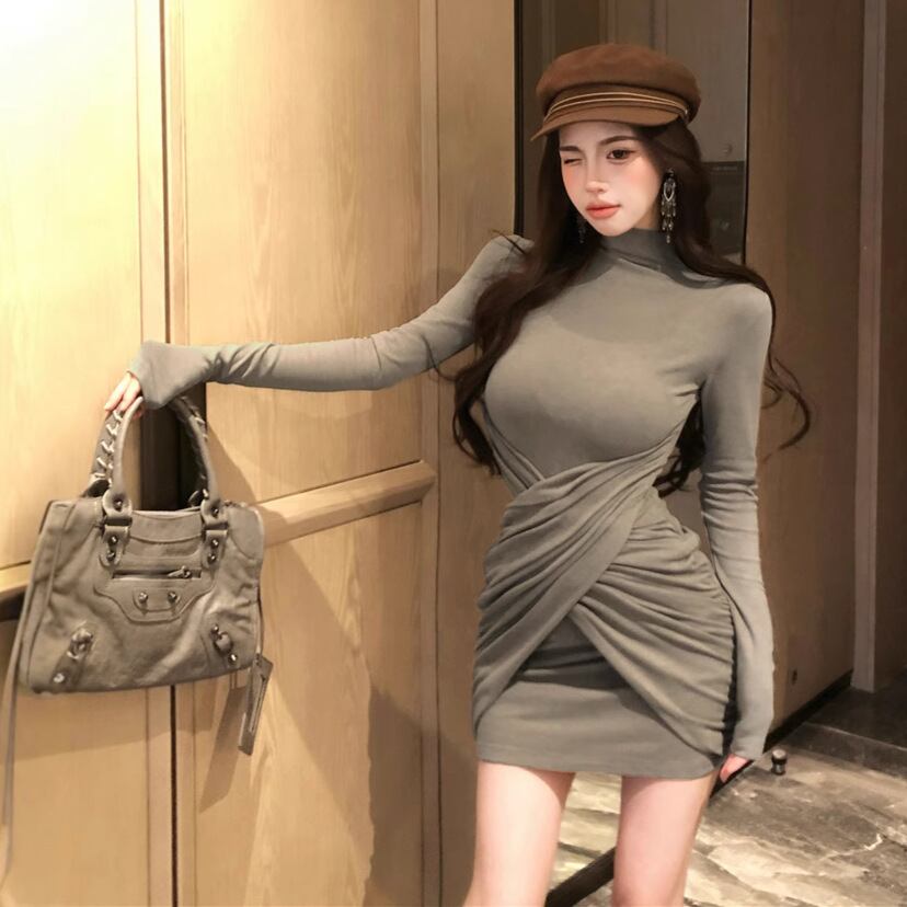【dress】クロス切り替えワンピース　M28381