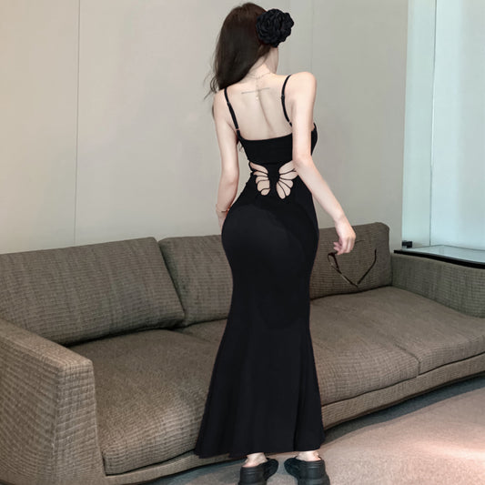 【dress】リボン透かし彫りキャミワンピース G20756