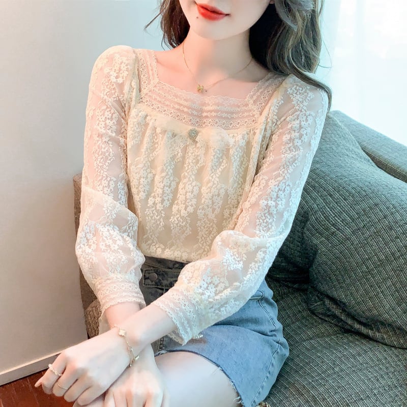 【tops】レースシャツトップス　M28614