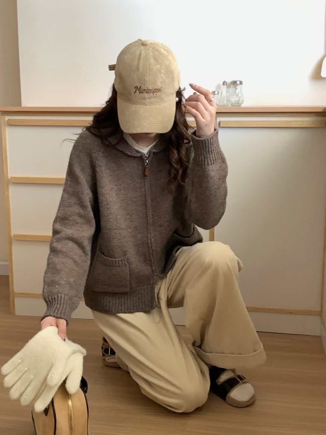 【outer】Wジップニットカーデ　M25904
