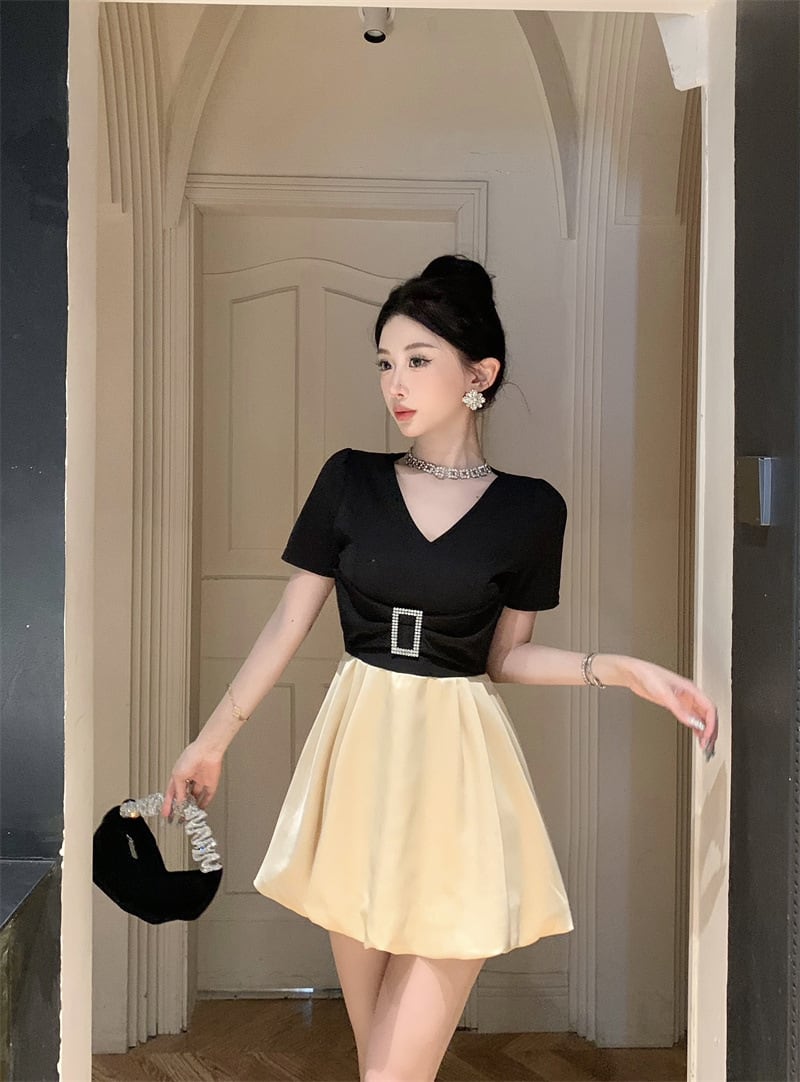 【dress】切り替えワンピース　M23965