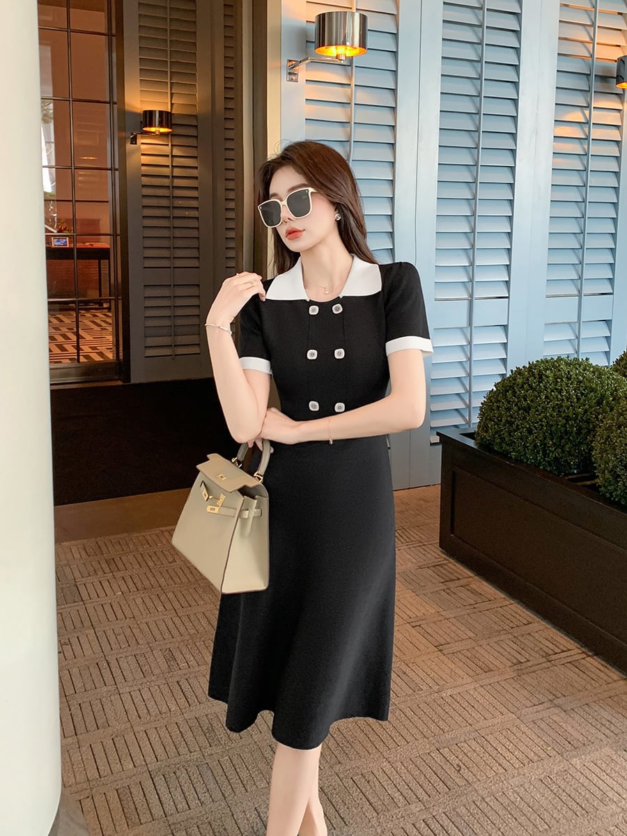 【dress】薄手ニットワンピース　M29745