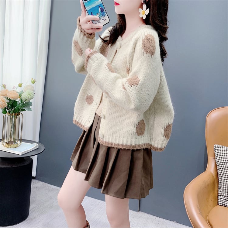 【outer】クルーネックニットカーデ　M26954