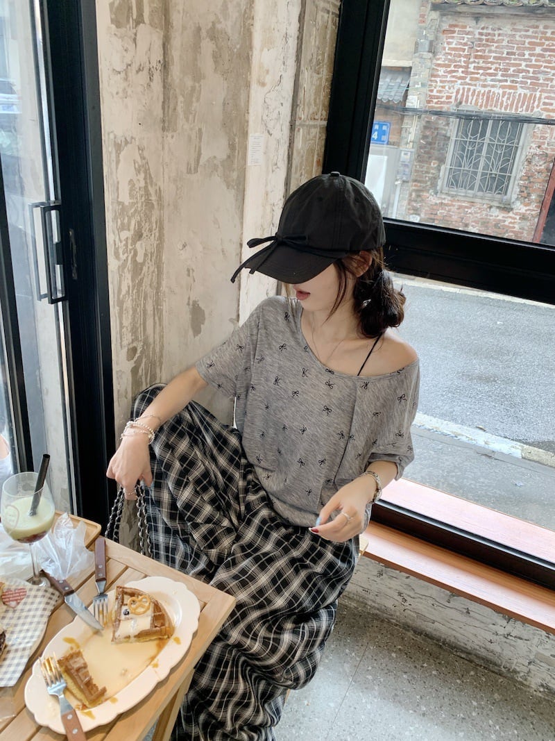 【set】Tシャツ×カジュアルパンツセット　M25139