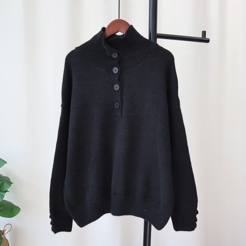 【tops】ボタンデザインニットセーター　M27817
