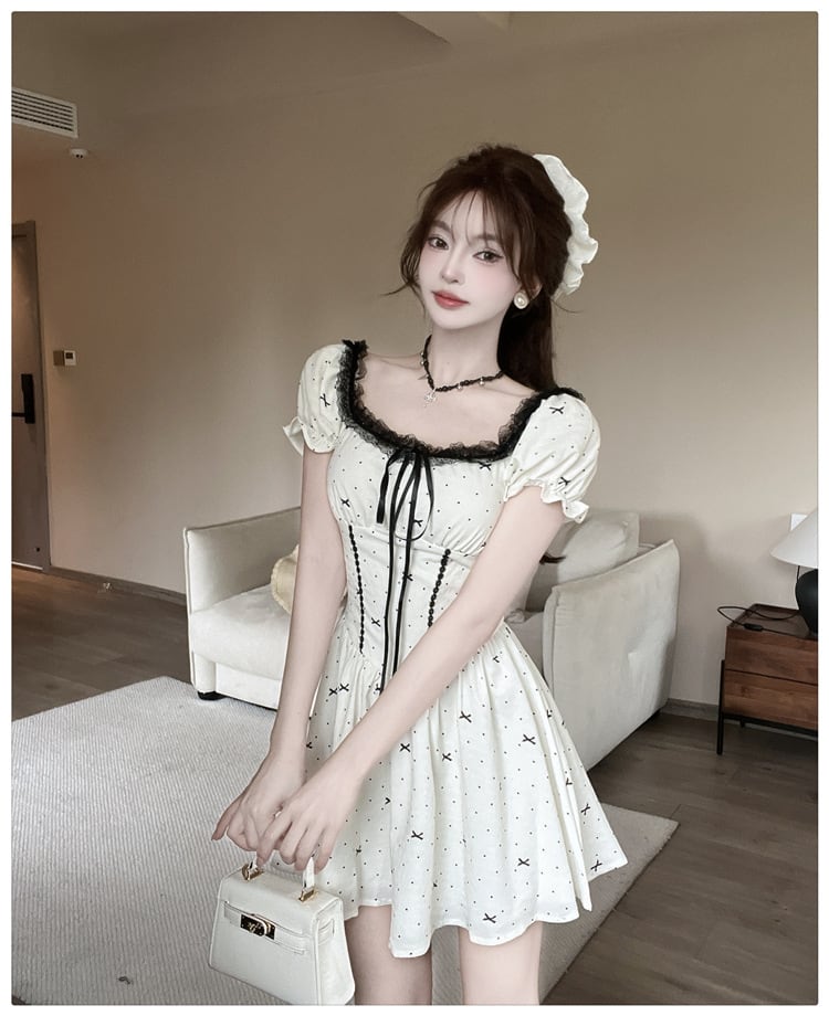 【dress】レースデートワンピース　M25178