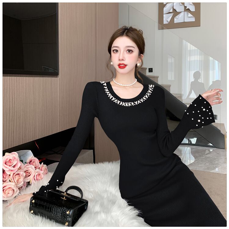 【dress】パールニットワンピース　M27487