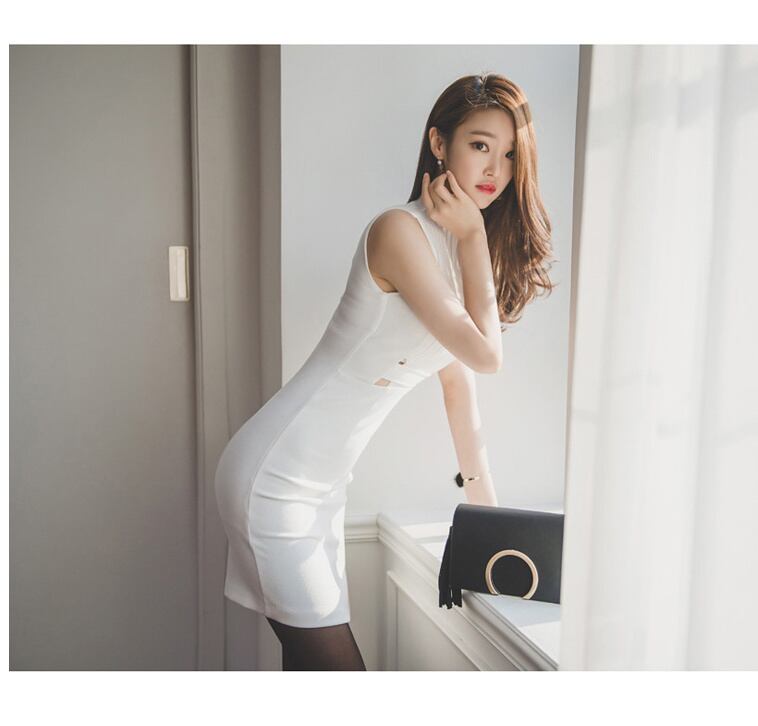 【dress】ファッションエレガント好感度UP!セクシー気質満点夏ノースリーブワンピース