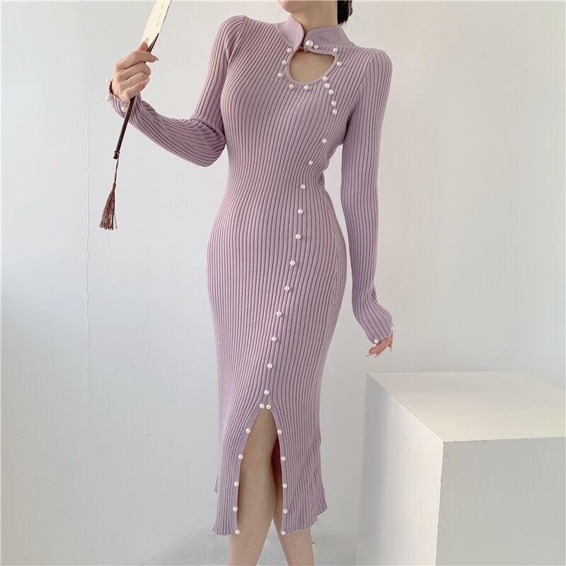 【dress】パールニットワンピース　M28212
