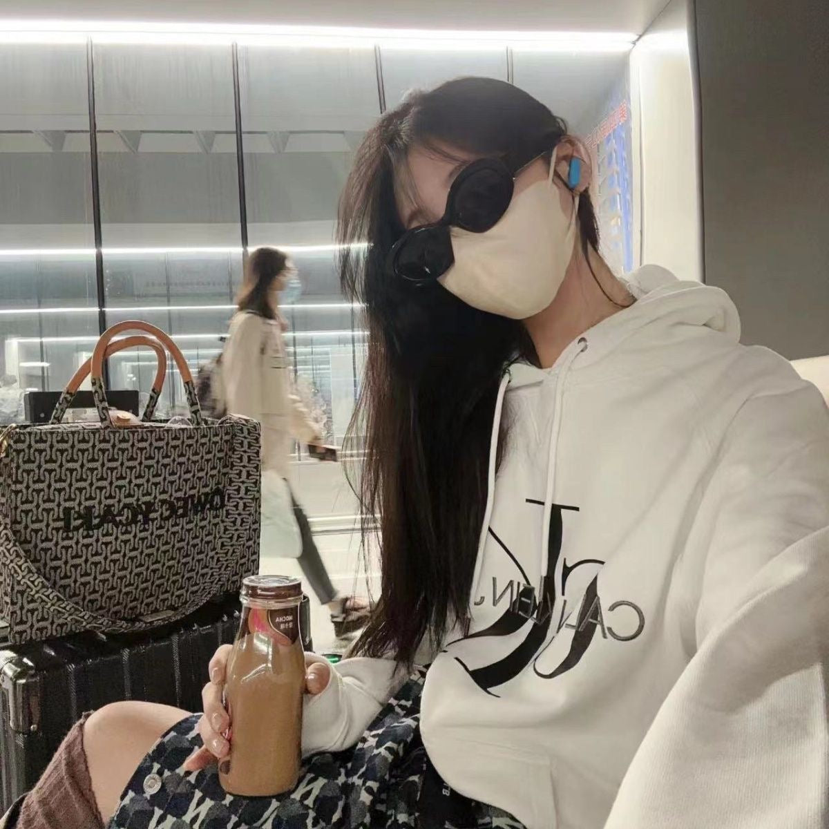 【tops】2色フード付きパーカーF8068