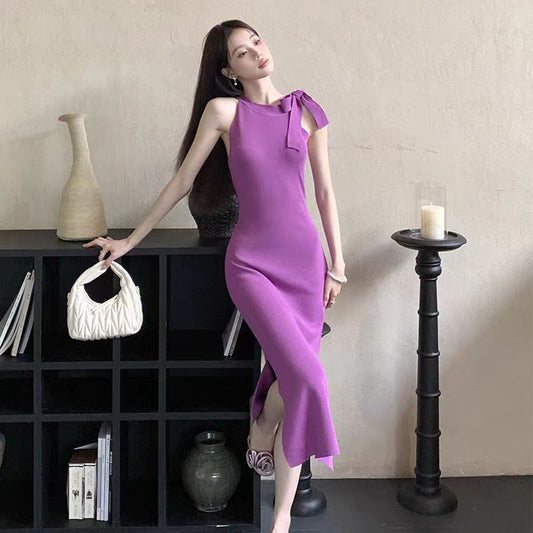 【dress】ノースリーブニットワンピースG22119