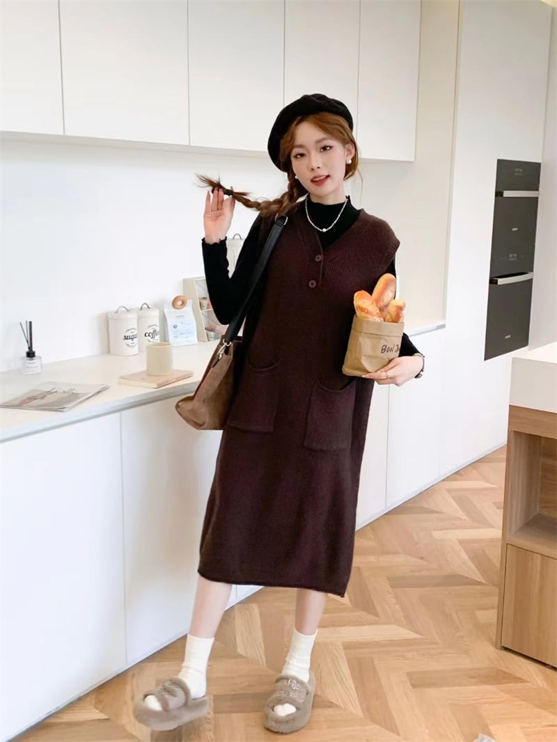 【dress】ベストニットワンピース　M25918
