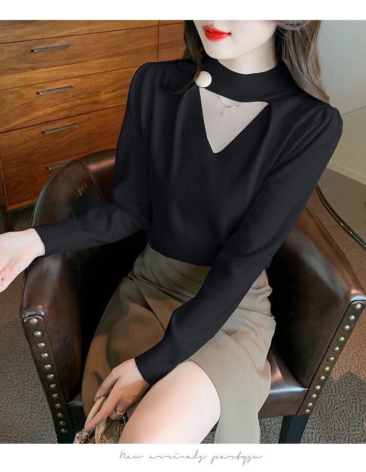 【tops】ニットトップス　M18854