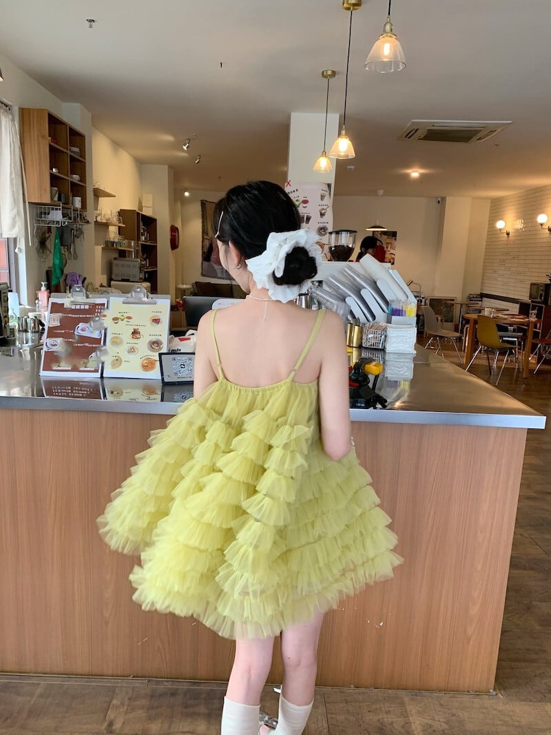 【dress】チュールコンビキャミワンピース　M29848