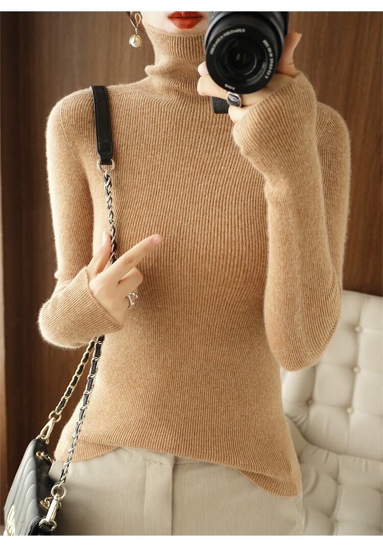 【tops】ハイネックニットプルオーバー　M19162