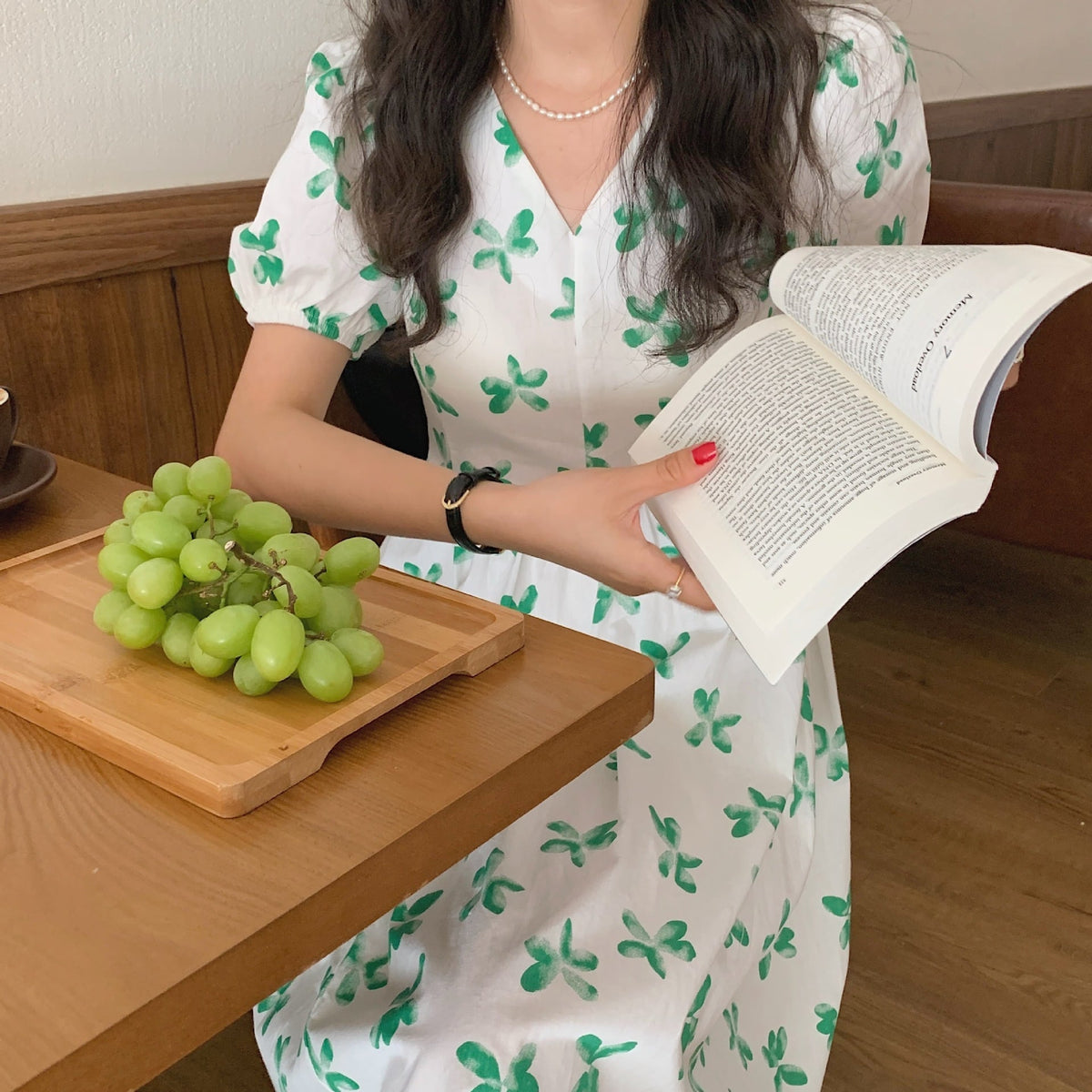 【dress】パフスリーブワンピース　M24628