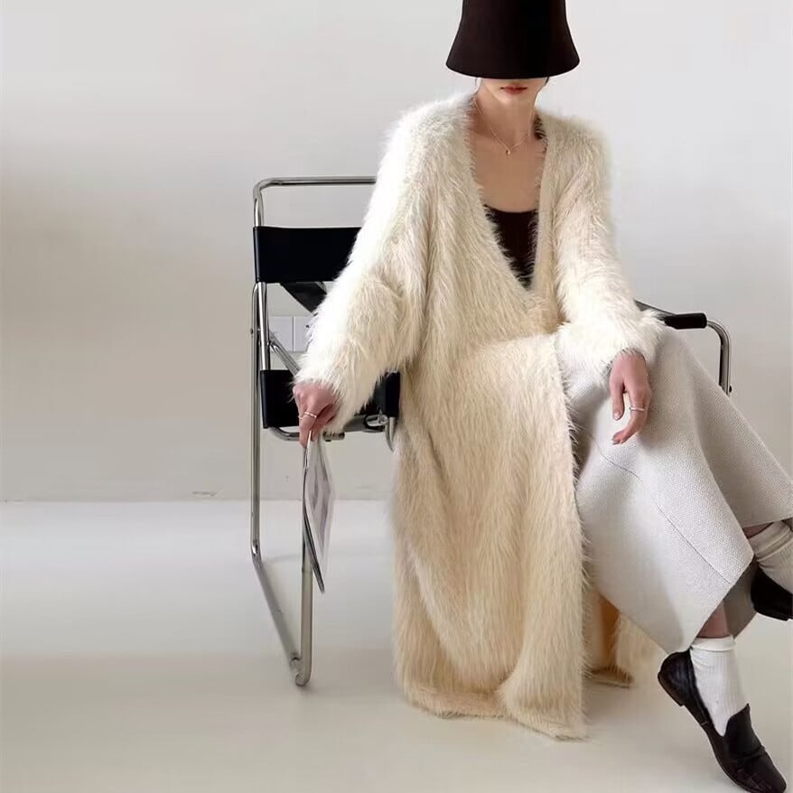 【outer】ロング丈ニットカーデ　M26935