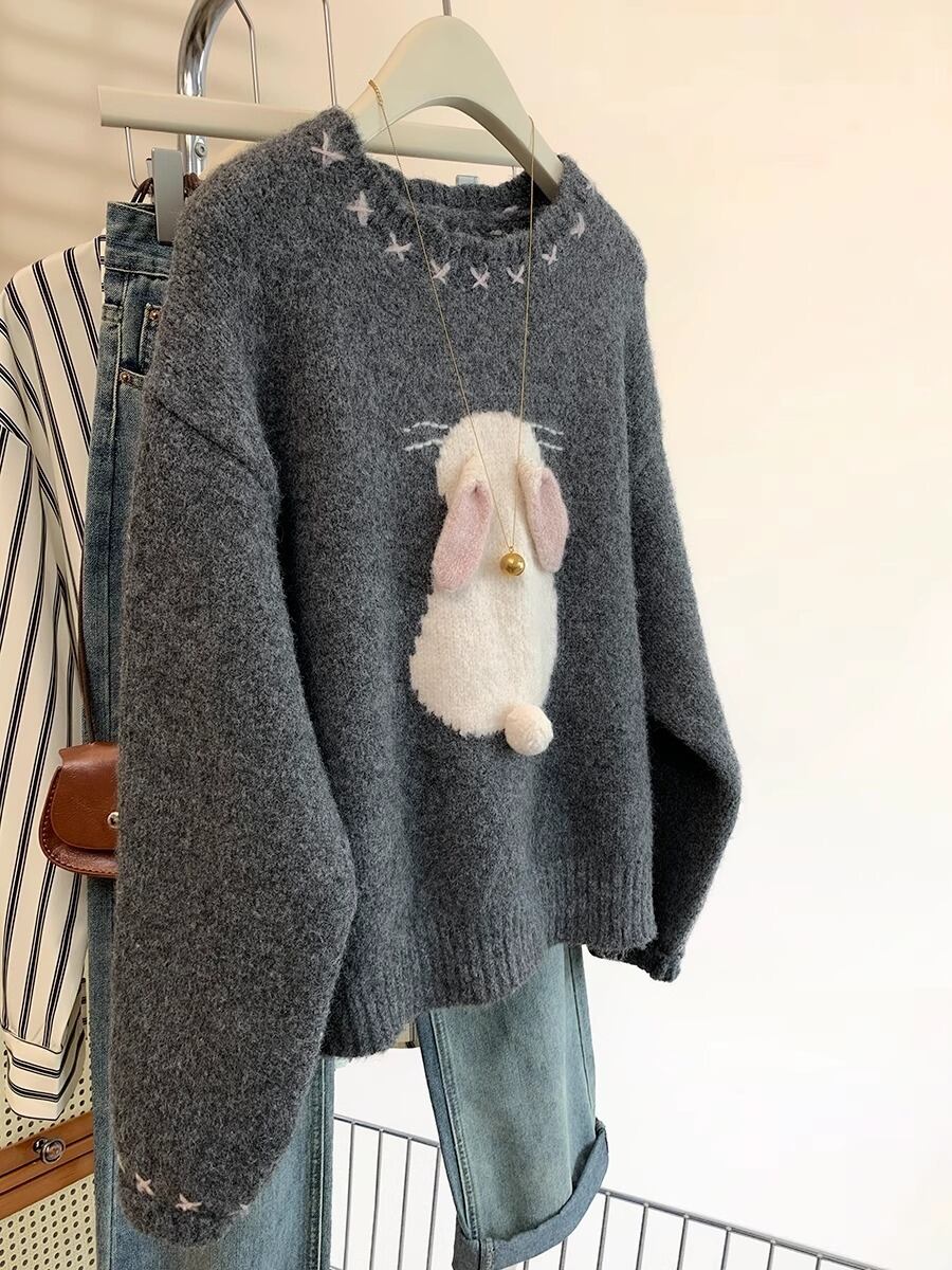 【tops】クルーネックニットセーター　M29271