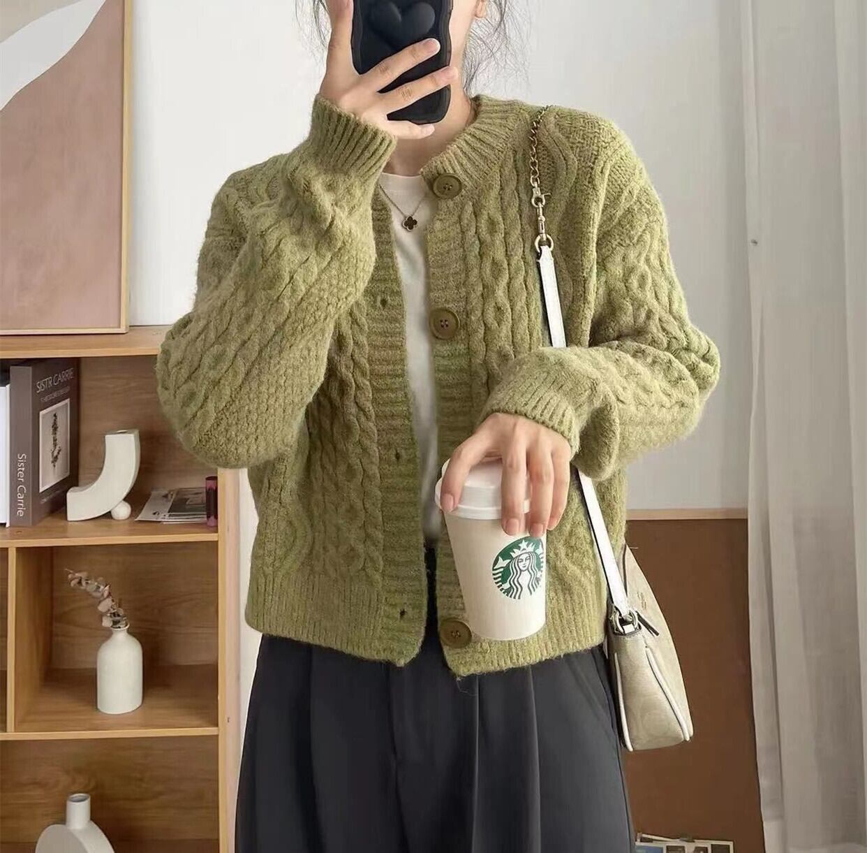 【outer】ニットカーデ　M28654