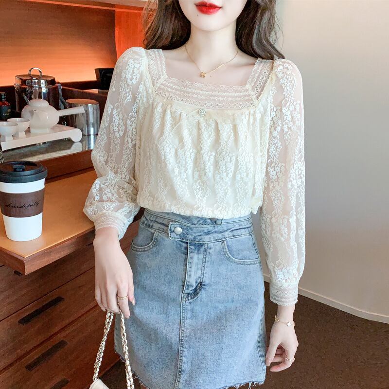 【tops】レースシャツトップス　M28614