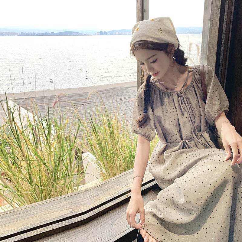 【dress】ドット柄ワンピース　M23929