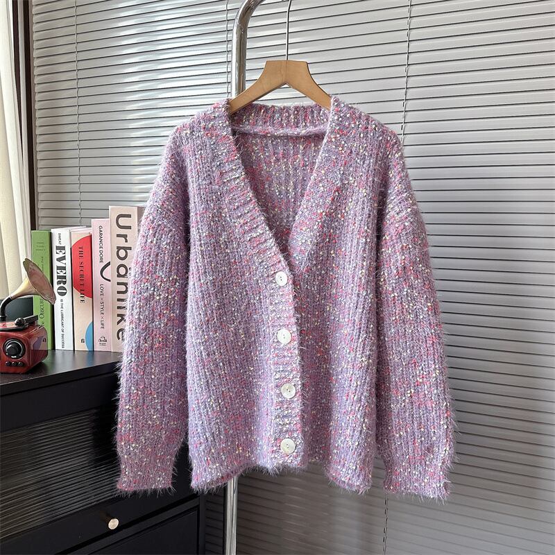 【outer】Vネックニットカーデ　M19074