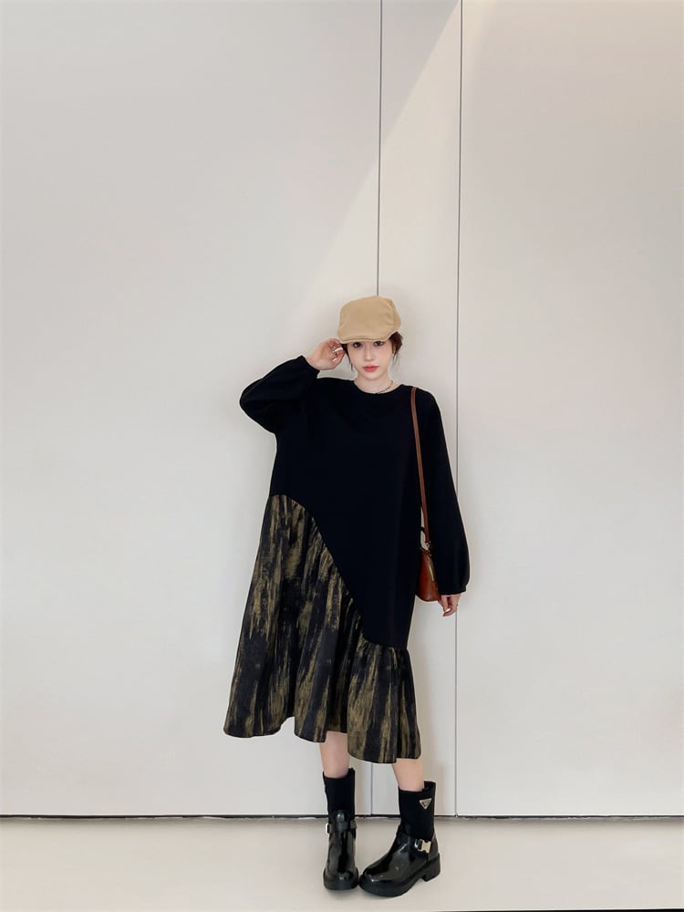 【dress】ドッキングカジュアルワンピース　M28931