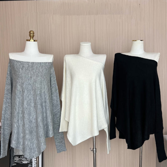 【tops】オープンショルダーニットセーターG23822