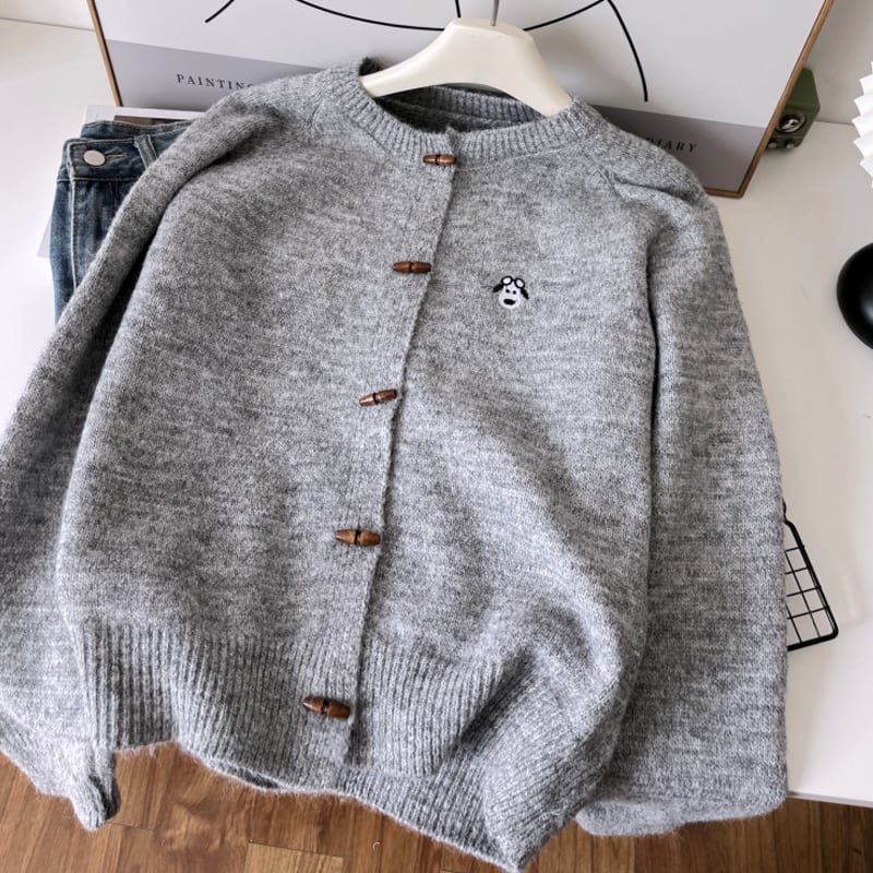 【outer】4色展開ニットカーディガン Q7492