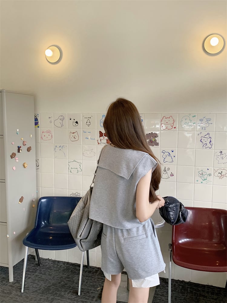 【set】Tシャツ×ショートパンツセット　M24037