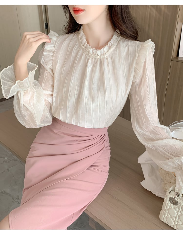 【tops】レースシャツトップス　M28878