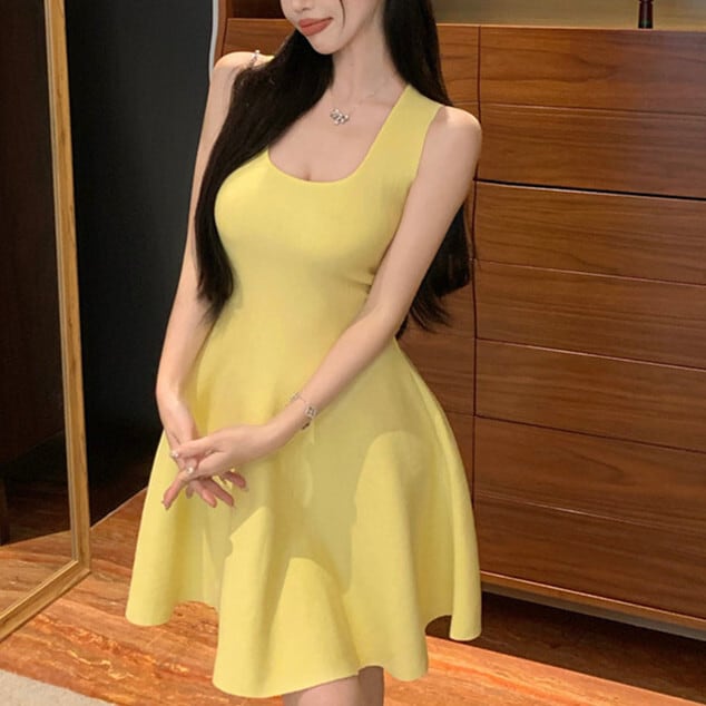 【dress】ノースリーブニットワンピース　M24696