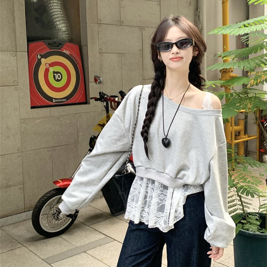 【tops】レース切り替えプルオーバー　M29577